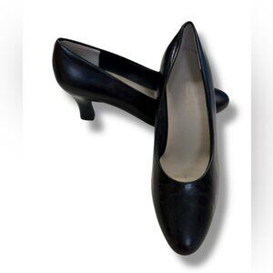 WORTHINGTON - Classic Black Heels Womens 8M Pumps - Leather Upper‎